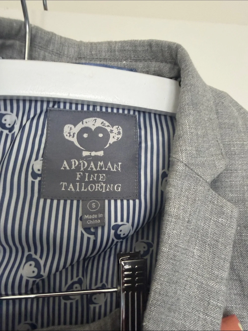 Appaman Boys Size 5 Graphite Suit